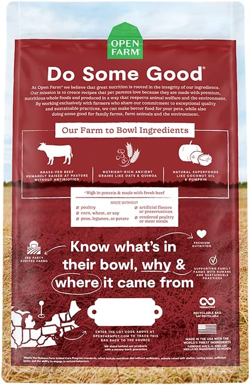 Open Farm Dog Beef 22LB