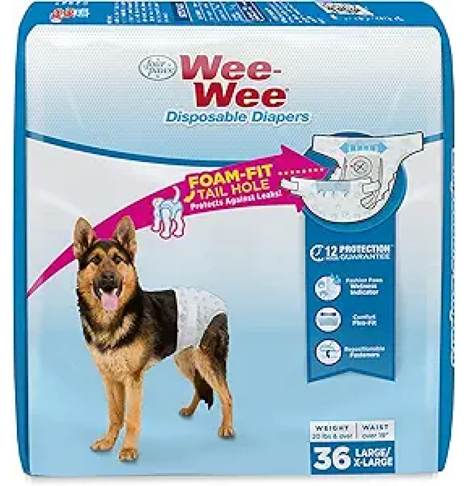 FOU DIAPER WEE WEE DSPL LG/XL 36C