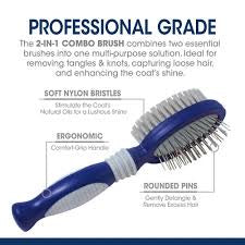 Professional Series 2-In-1 Combo Pin And Bristle Brush For Dogs
